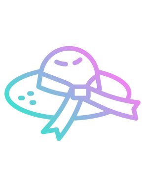 Beyaz arkaplanda şapka simgesi