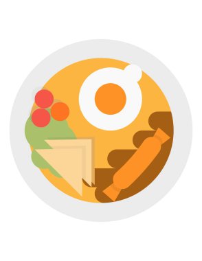 yiyecek düz vektör simgesi