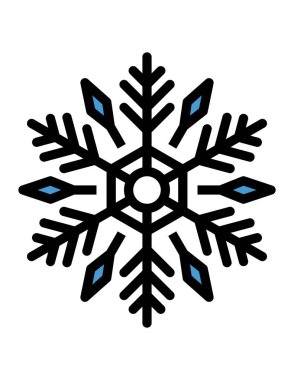 kar Tanesi simgesi vektör çizimi