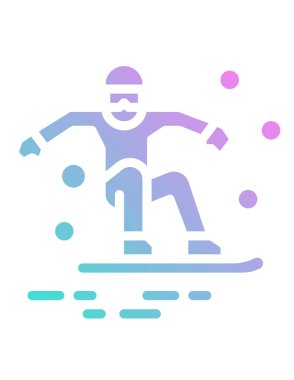 Kış sporu tasarımı, vektör illüstrasyon eps10 grafiği