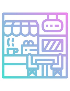 Kafenin modern vektör illüstrasyonu