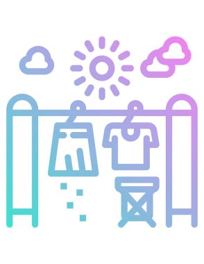 Temiz giysi simgesi, vektör illüstrasyonu 