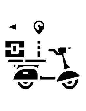 motosiklet simgesi, vektör illüstrasyonu