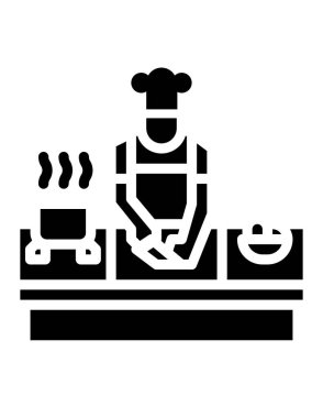 Şef haritası olan bir adamın vektör çizimi