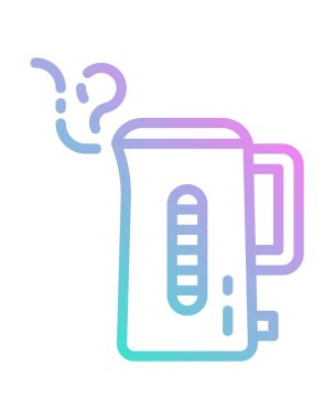 elektrik kettle simgesi vektör illüstrasyonu