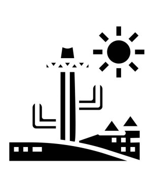 Fabrika binası simgesi, vektör illüstrasyonu