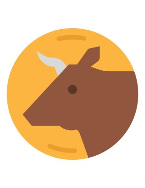 domuz yassı vektör simgesi