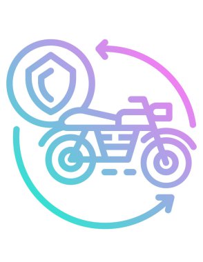 motosiklet simgesi, vektör illüstrasyonu