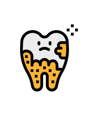 Diş simgesi, vektör çizimi 