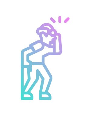 Takım elbiseli silahlı bir adamın vektör çizimi