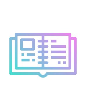 Not defteri simgesinin vektör illüstrasyonu