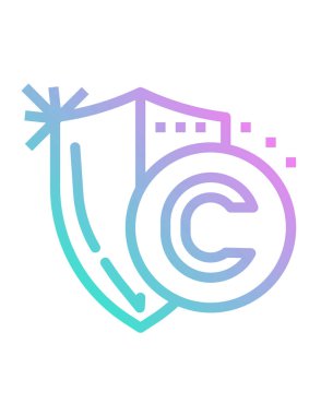 Beyaz arkaplanda izole edilmiş düz stil kalkan simgesi