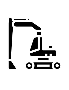 Beyaz arkaplanda inşaat vincinin vektör çizimi