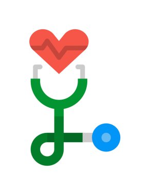 tıbbi steteskop ikonu vektör illüstrasyon grafik tasarımı