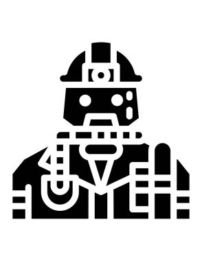 Bir robot simgesinin vektör illüstrasyonu