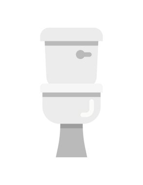 Beyaz arkaplandaki tuvaletin vektör çizimi