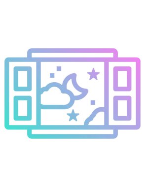 Ay simgesi, vektör illüstrasyonu