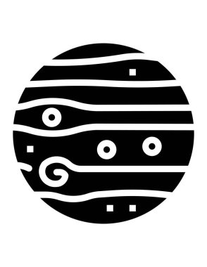 Gezegen simgesi, vektör çizimi