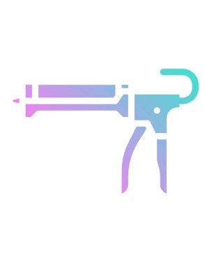 Bir silikon tabanca simgesinin vektör çizimi