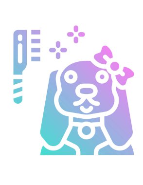 Tatlı bir çizgi film canavarının vektör çizimi