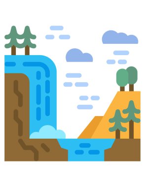 Doğa sahnesinin vektör illüstrasyonu