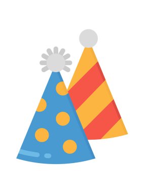 kutlama partisi şapka simgesi vektör illüstrasyon grafik tasarımı