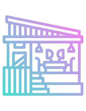 ofis binası simgesi, vektör illüstrasyonu