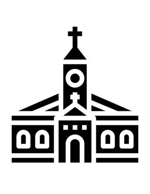kilise simgesi vektör illüstrasyonu 
