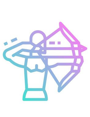 Okçu simgesinin vektör illüstrasyonu