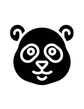 panda simgesi, vektör illüstrasyonu 