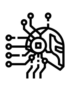 Bilim ve teknoloji çizgi vektör simgesi.