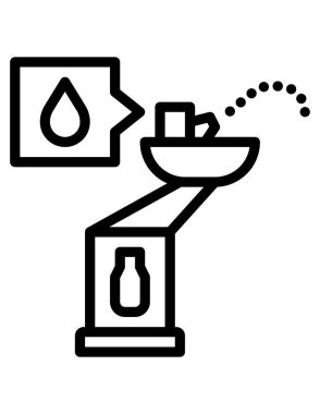 Çeşme simgesi, vektör çizimi