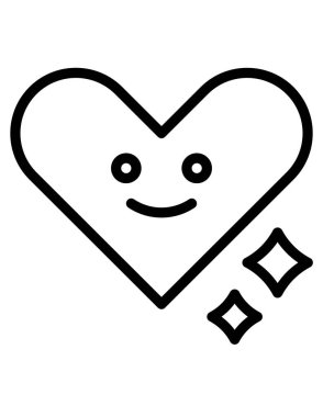 Kalp ikonu vektör illüstrasyonu