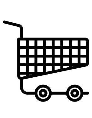 Alışveriş arabası vektör simgesi