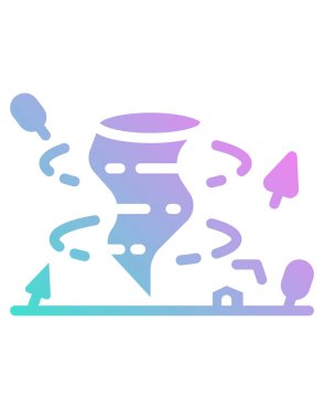 Kasırga illüstrasyonunun vektör çizimi