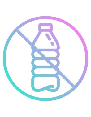 Plastik atık kavramının vektör illüstrasyonu, plastik ürün simgesi