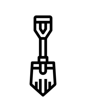 Kürek ve kürek ikonu. vektör illüstrasyonu 