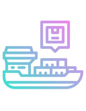  Sevkiyat simgesi. vektör illüstrasyonu