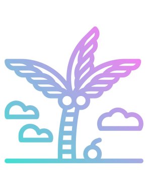 Bir yaz simgesinin vektör illüstrasyonu