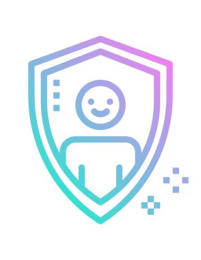 Kalkan simgesi. vektör illüstrasyonu