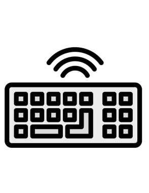 Uzaktan kumanda simgesi. vektör biçimi düz siyah sembol, yuvarlak açılar, beyaz arkaplan