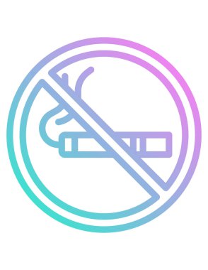 Sigara içilmiyor. Vektör illüstrasyonu