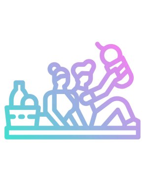 aile konsepti simgesi, vektör illüstrasyonu 