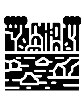 Doğa sahnesinin vektör illüstrasyonu