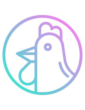 Tavuk simgesinin vektör illüstrasyonu