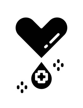 Kalp ikonu vektör illüstrasyonu