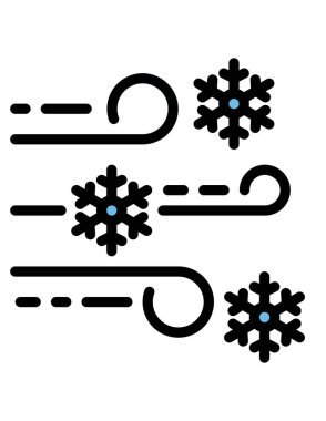 Kar fırtınası simgesinin vektör illüstrasyonu