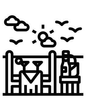 Seyahat için soyut bir tasarımın vektör çizimi.