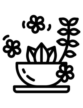 Bir çiçeğin vektör illüstrasyonu 