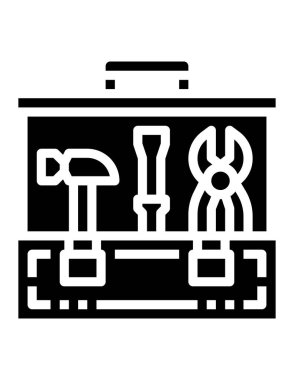 Beyaz arkaplanda araç kutusunun vektör illüstrasyonu